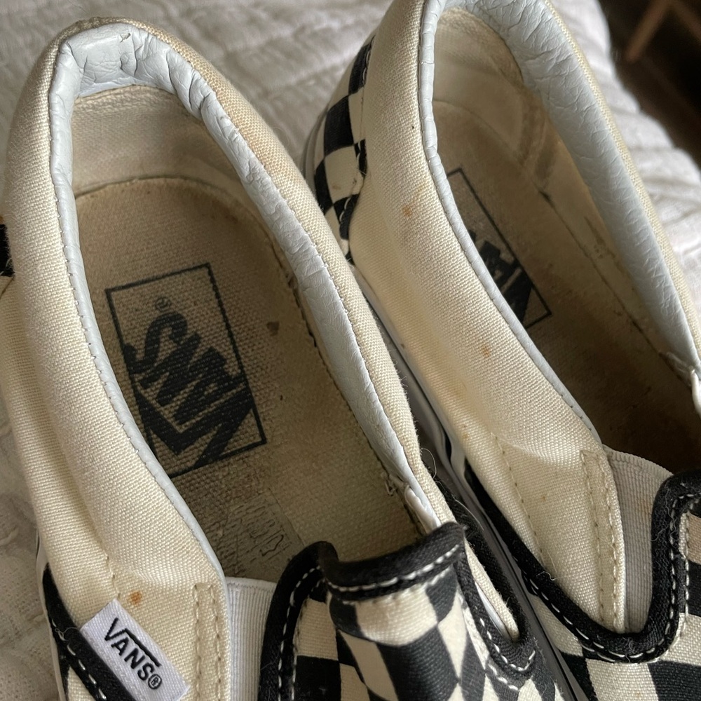 Vans Black and White Checkerboard Slip-Ons - Picture 3 of 6